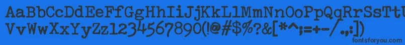 SmithyxtHeavyV22-Schriftart – Schwarze Schriften auf blauem Hintergrund