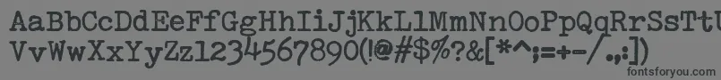 フォントSmithyxtHeavyV22 – 黒い文字の灰色の背景