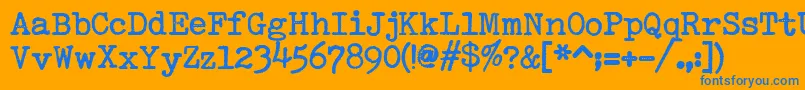 SmithyxtHeavyV22 Font – Blue Fonts on Orange Background