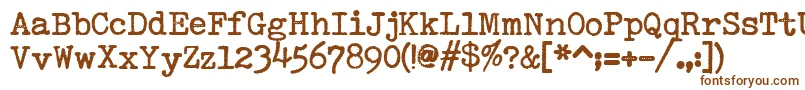 SmithyxtHeavyV22-Schriftart – Braune Schriften auf weißem Hintergrund