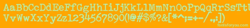 SmithyxtHeavyV22 Font – Green Fonts on Orange Background