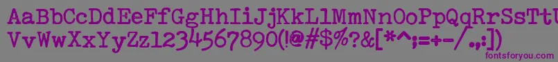 SmithyxtHeavyV22 Font – Purple Fonts on Gray Background