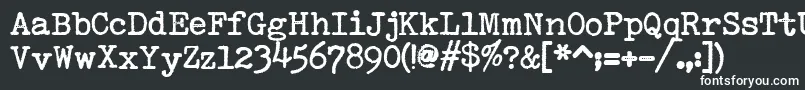 フォントSmithyxtHeavyV22 – 黒い背景に白い文字