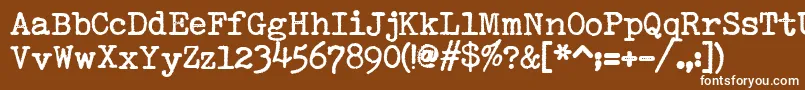 SmithyxtHeavyV22フォントについての詳細 フォントSmithyxtHeavyV22 – 茶色の背景に白い文字