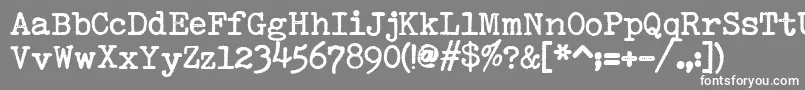 SmithyxtHeavyV22 Font – White Fonts on Gray Background