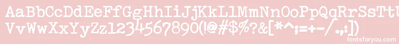 SmithyxtHeavyV22 Font – White Fonts on Pink Background