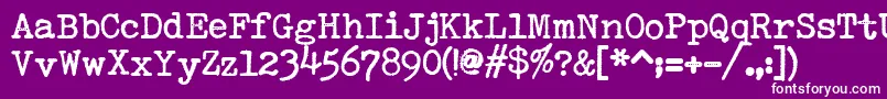 SmithyxtHeavyV22 Font – White Fonts on Purple Background