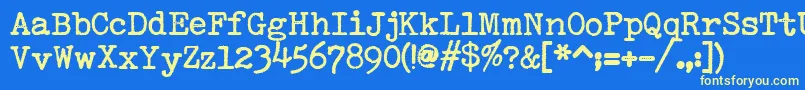 SmithyxtHeavyV22 Font – Yellow Fonts on Blue Background