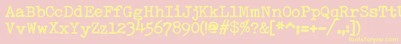 Weitere Informationen zur SmithyxtHeavyV22-Schriftart SmithyxtHeavyV22-Schriftart – Gelbe Schriften auf rosa Hintergrund