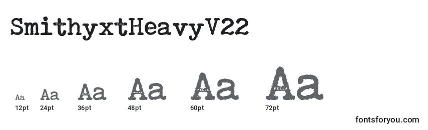 Größen der Schriftart SmithyxtHeavyV22