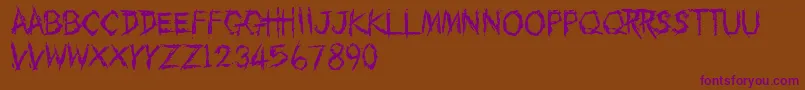 UnderInfluence Font – Purple Fonts on Brown Background
