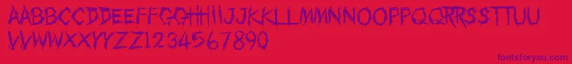 UnderInfluence Font – Purple Fonts on Red Background