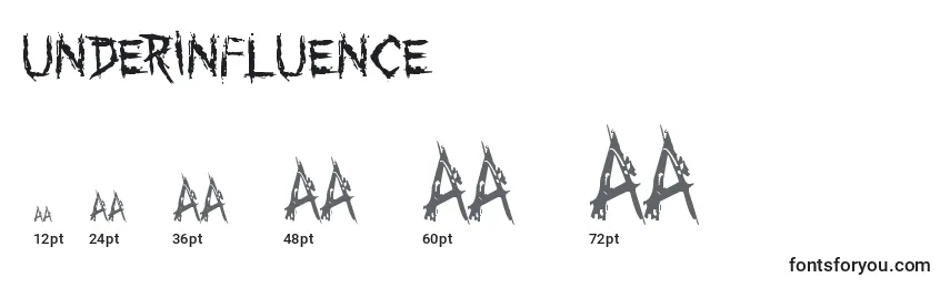 UnderInfluence Font Sizes