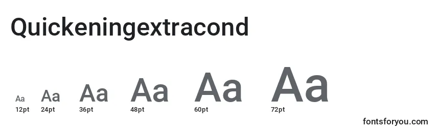 Размеры шрифта Quickeningextracond