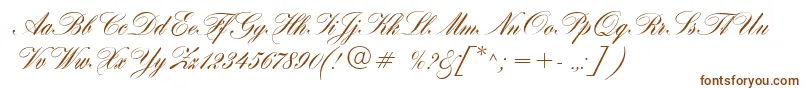 HogarthScript-fontti – ruskeat fontit valkoisella taustalla