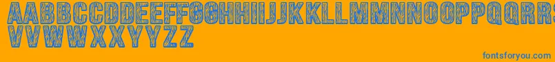 Zebraliner Font – Blue Fonts on Orange Background
