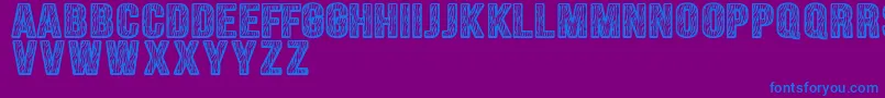 Zebraliner Font – Blue Fonts on Purple Background