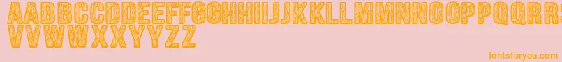 Zebraliner Font – Orange Fonts on Pink Background