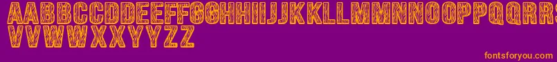 Zebraliner Font – Orange Fonts on Purple Background