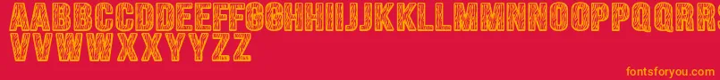 Zebraliner Font – Orange Fonts on Red Background