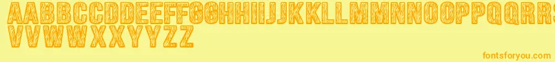 Zebraliner Font – Orange Fonts on Yellow Background