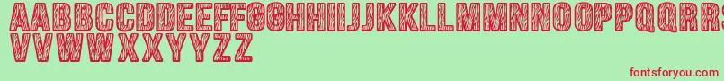 Zebraliner Font – Red Fonts on Green Background