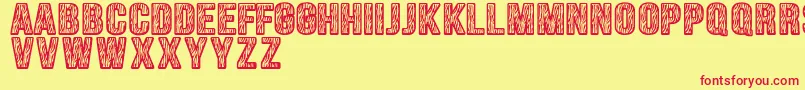 Zebraliner Font – Red Fonts on Yellow Background