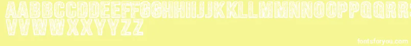 Zebraliner Font – White Fonts on Yellow Background