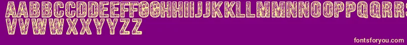 Zebraliner Font – Yellow Fonts on Purple Background