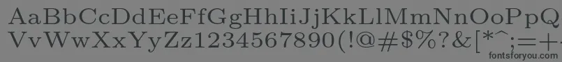 フォントLmroman6Regular – 黒い文字の灰色の背景