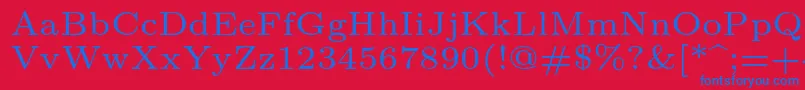 Lmroman6Regular Font – Blue Fonts on Red Background