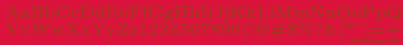 fuente Lmroman6Regular – Fuentes Marrones Sobre Fondo Rojo