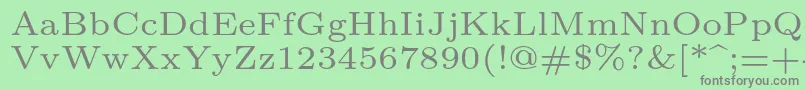 Lmroman6Regular Font – Gray Fonts on Green Background