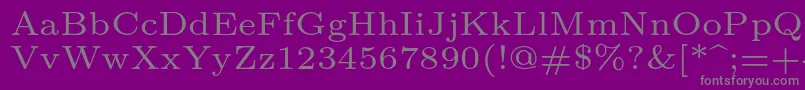 More about Lmroman6Regular Font Lmroman6Regular Font – Gray Fonts on Purple Background