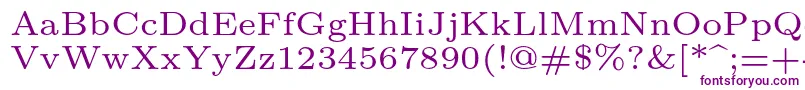 Lmroman6Regular Font – Purple Fonts on White Background