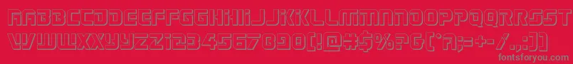 Legiosabina3D Font – Gray Fonts on Red Background