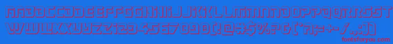 Legiosabina3D Font – Red Fonts on Blue Background