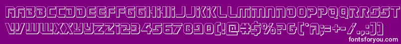 En savoir plus sur la police Legiosabina3D Police Legiosabina3D – polices blanches sur fond violet
