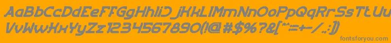 EntranceItalicBold Font – Gray Fonts on Orange Background