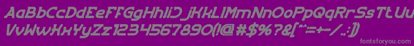 Fonte EntranceItalicBold – fontes cinzas em um fundo violeta