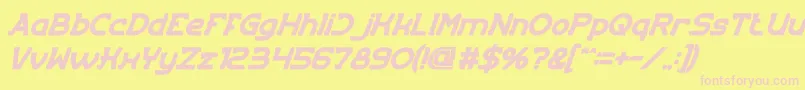 EntranceItalicBold Font – Pink Fonts on Yellow Background