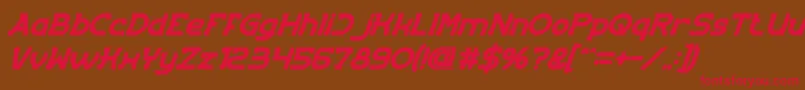 EntranceItalicBold Font – Red Fonts on Brown Background