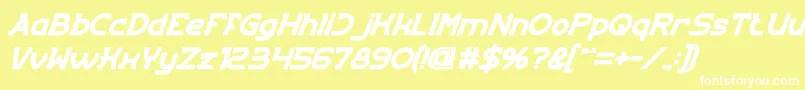 EntranceItalicBold Font – White Fonts on Yellow Background