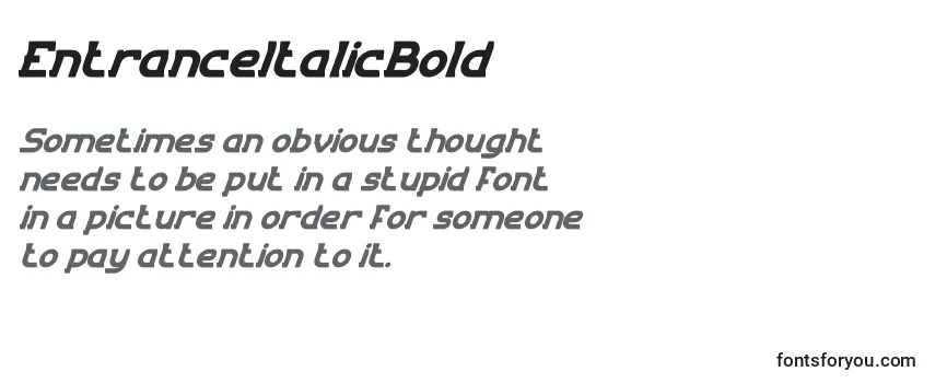 EntranceItalicBold Font