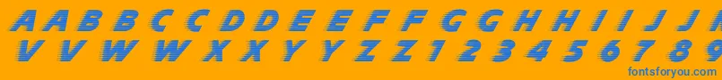 Slipstream Font – Blue Fonts on Orange Background