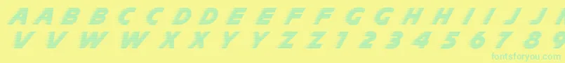 Slipstream Font – Green Fonts on Yellow Background