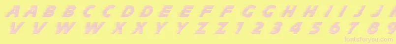 Slipstream Font – Pink Fonts on Yellow Background