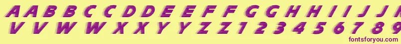 Slipstream Font – Purple Fonts on Yellow Background