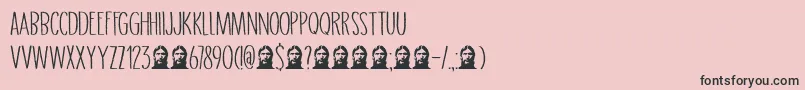 DkGrigory Font – Black Fonts on Pink Background