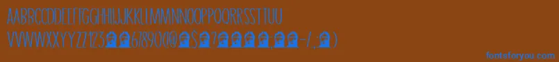 DkGrigory Font – Blue Fonts on Brown Background